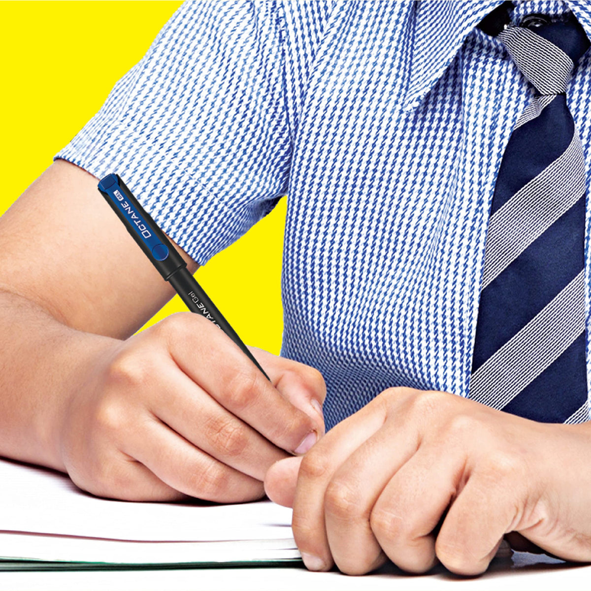 Classmate Octane- Blue Gel Pens (Pack of 10)|Smooth Writing Pens|Water-proof ink for smudge-free