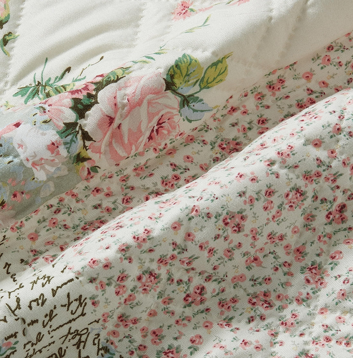 Brilliant Sunshine Soft Pink Rose & Sage Couch Armrest Cover, 35"×13"