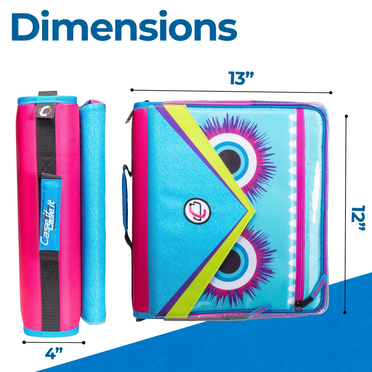 The Universal Zipper Binder - 2" O-Rings - Padded Pocket Holds up to 13 Inch Laptop/Tablet