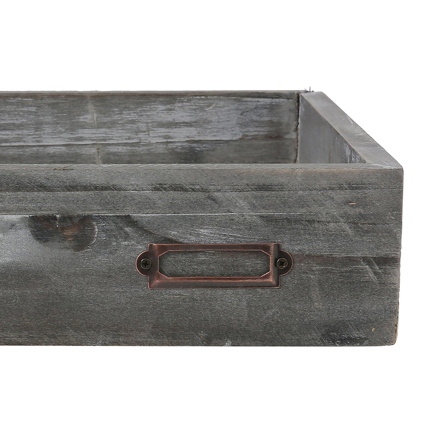 MyGift Ash Gray Wood Paper Tray Organizer, Stackable File Trays Set of 2