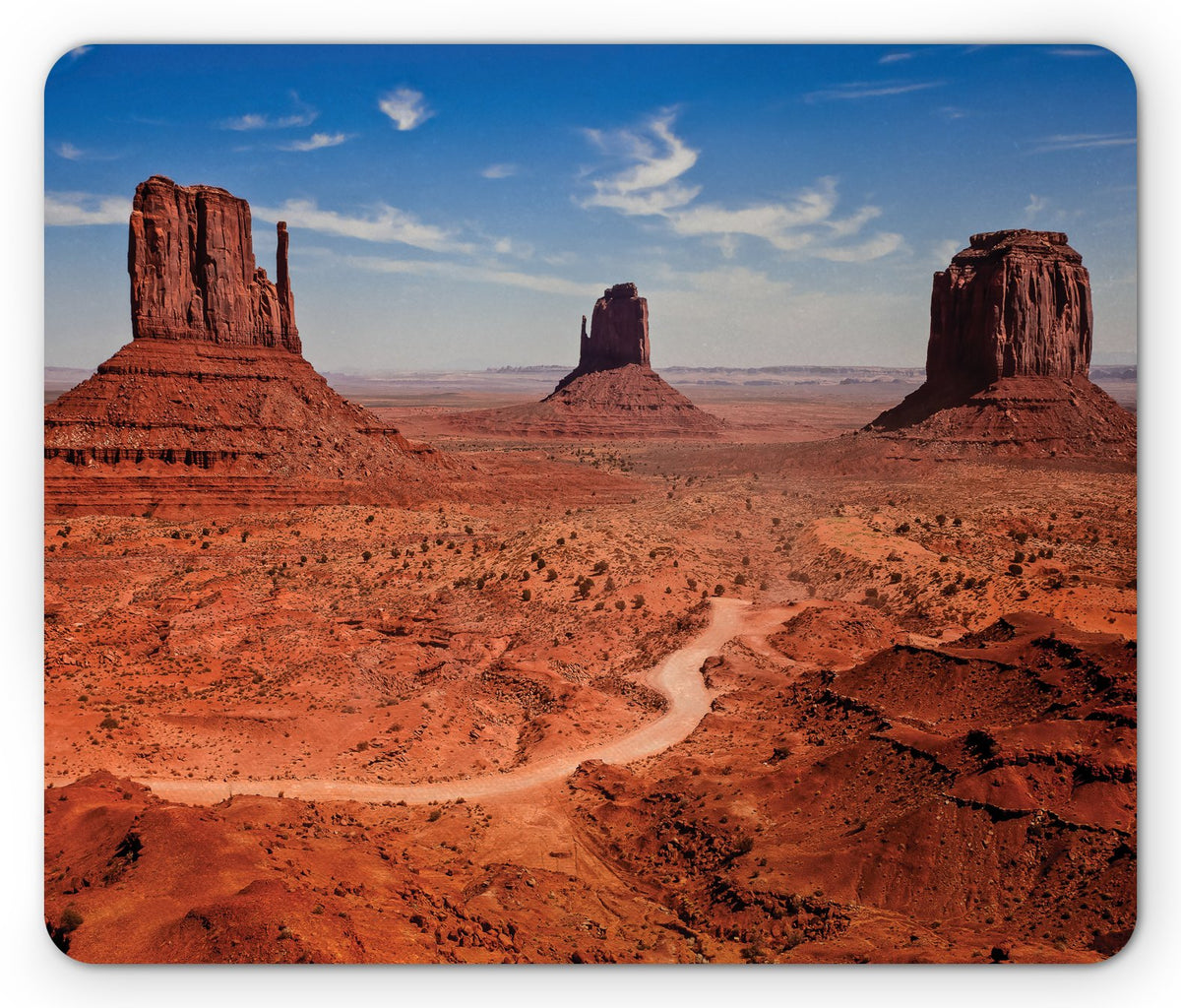 Lunarable Western Mouse Pad, American Desert Arizona Canyon Monuments Valley National Park Wild