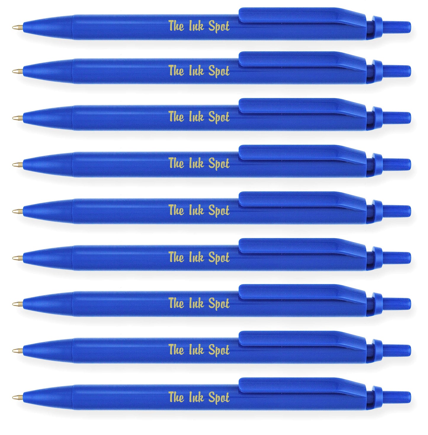 100 Excel Classic Click Personalized Custom Printed Pens – Solid Blue
