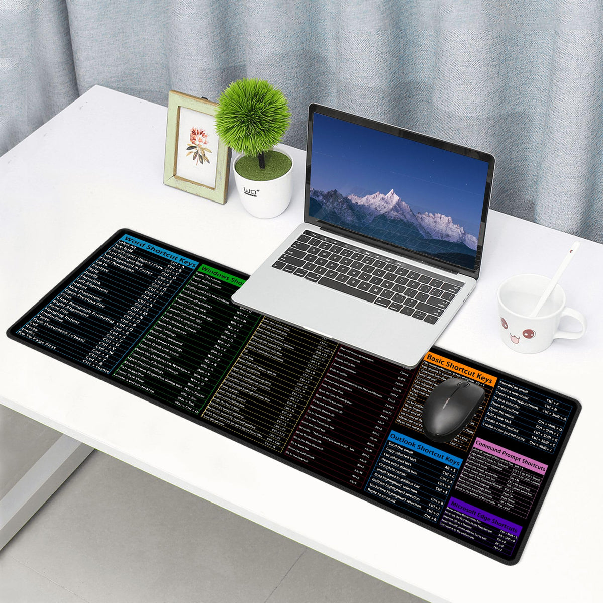 Sigouyinei Extra Large Desk Pad 31.5x12in Office Gaming Non-Slip Mouse Pad