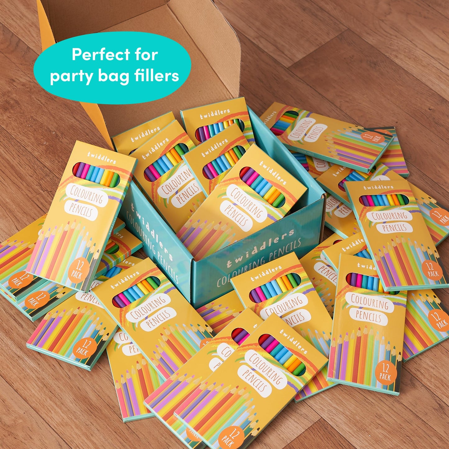 THE TWIDDLERS 24 Packs of Colored Pencils, 12 Pencils Per Box, 288 Bulk coloring pencils - 7"