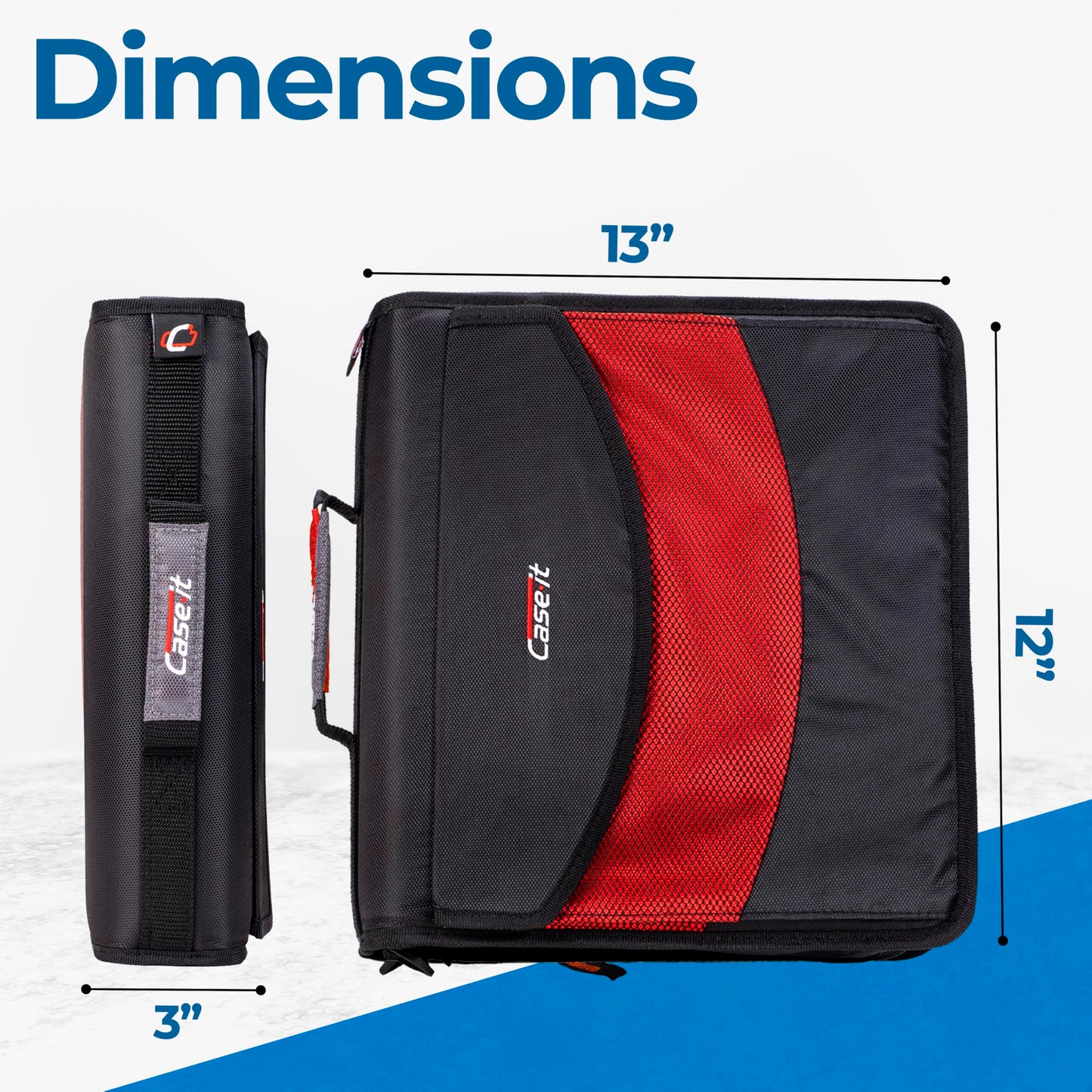 Case-it Dual Binder | Two 1.5" D-Rings | 600-Sheet | Dual-121-A Black