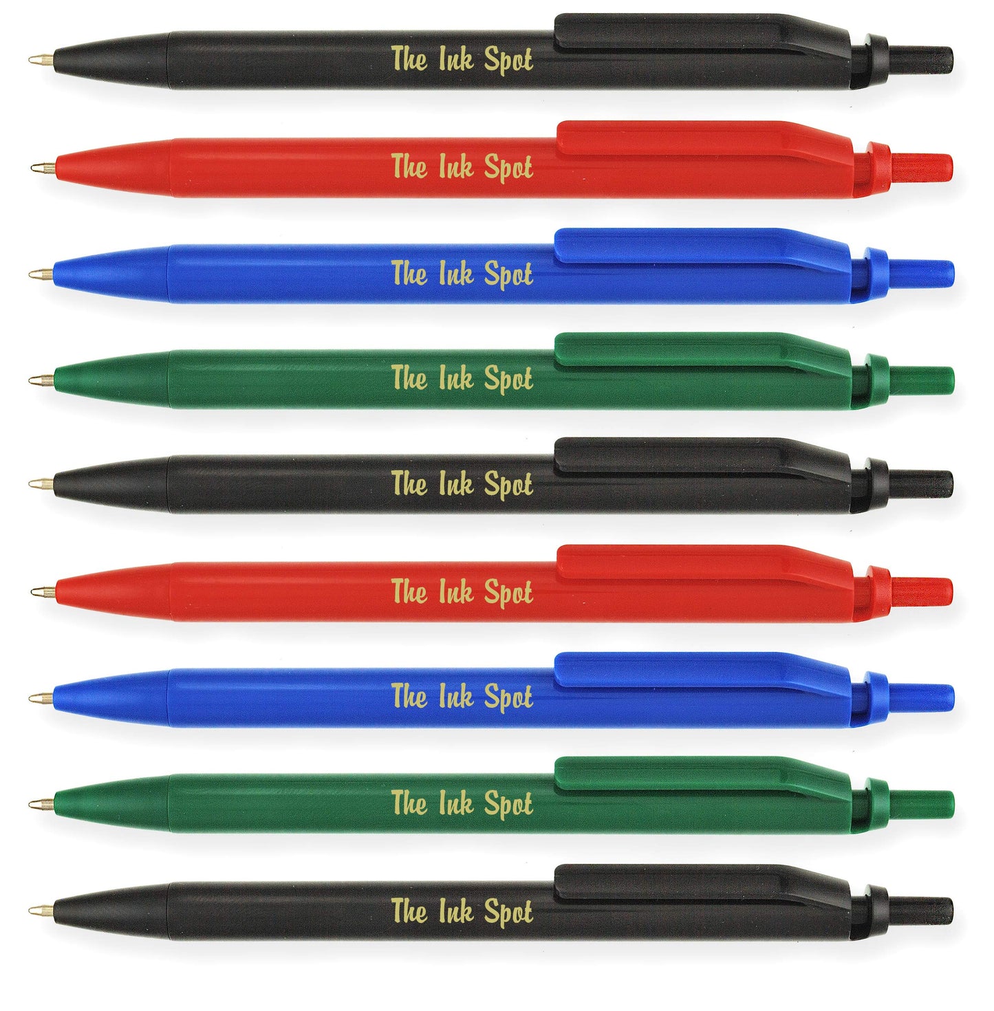 100 Excel Classic Click Personalized Custom Printed Pens - Assorted Colors
