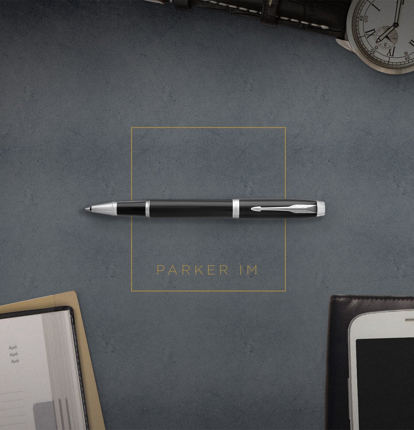 Parker IM Ballpoint Pen, Brushed Metal with Medium Point Black Ink Refill, Gift Box (1975558)