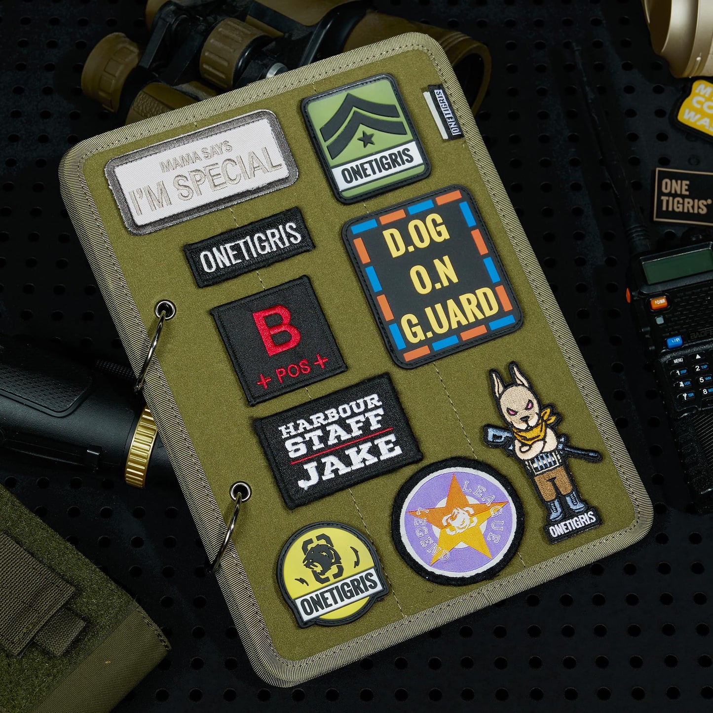 ONETIGRIS Patch Board, Flip-Page Tactical Patches Display Holder 11" x 8"