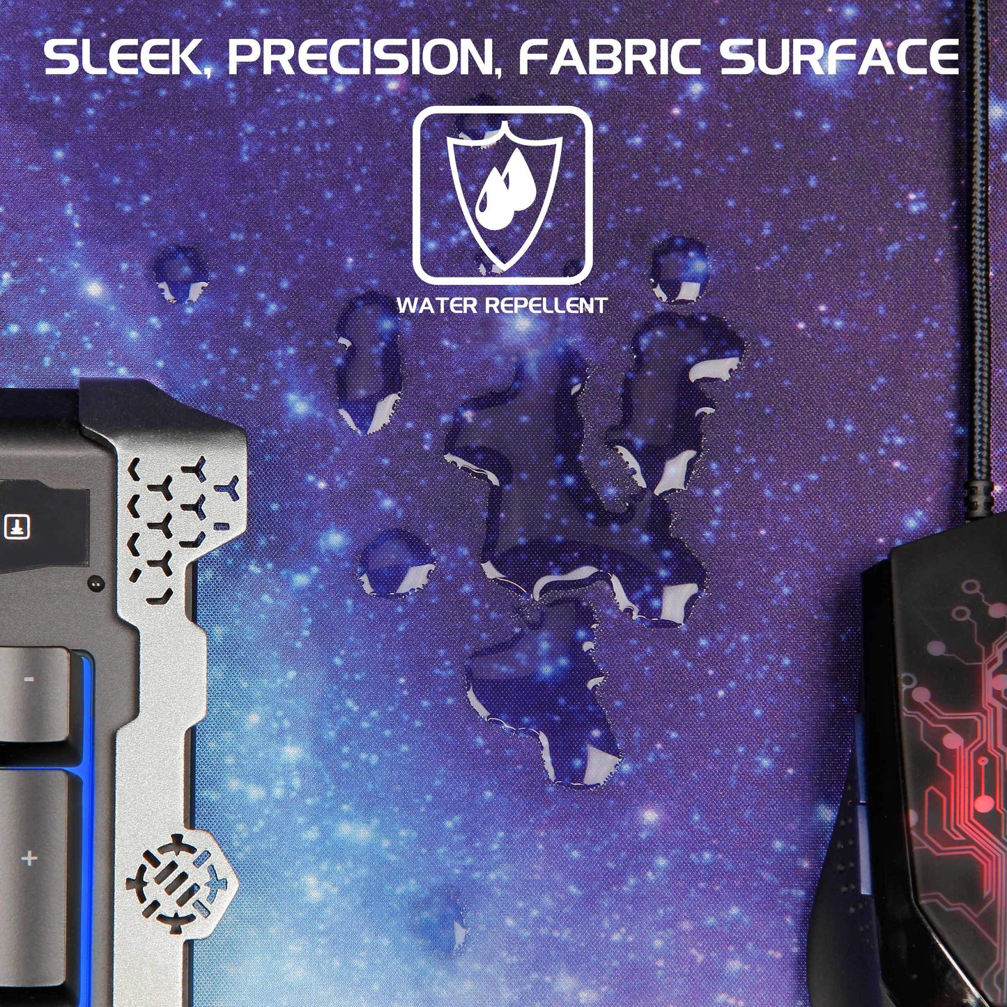 ENHANCE XXXL Gaming Computer Desk Mat - 3XL Large Mouse Mat (48x24 Mouse Pad) Cushion Padding for