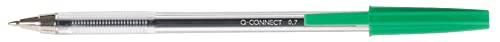 Q-Connect 3 Medium Ballpoint Pen, Green, Pack of 50