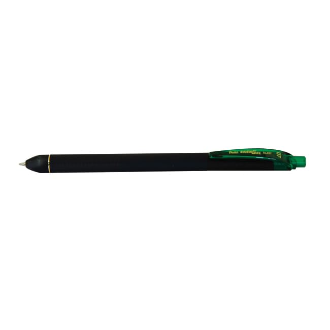 Pentel EnerGel Kuro Liquid Gel Pen, (0.7mm) Medium line, Green Ink, 12 Pack (BL437R1-D)