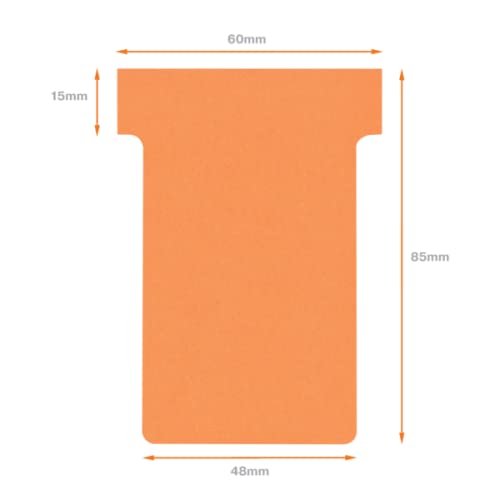 Nobo T-Cards Size 2 (Pack of 100) 2002009 - Orange