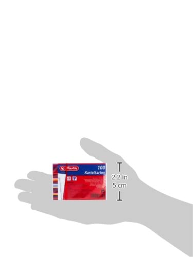 herlitz A8 Blank White Index Cards (Pack of 100)