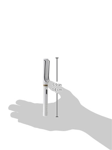 LAMY safari white - Fountain Pen with ergonomic grip & polished steel nib in size B - ideal for any
