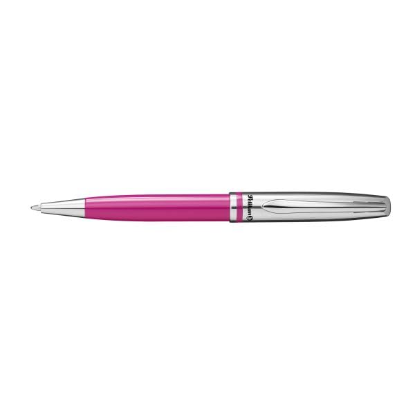 Pelikan Jazz Classic Ballpoint Pen, Medium Nib, Blue Ink Refill Included, Metal, Berry, Blister