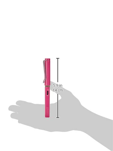 LAMY safari pink - Fountain Pen with ergonomic grip & polished steel nib in size M - ideal for any