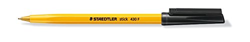 STAEDTLER 430 F-9CP5 Stick Fine Ballpoint Pen - Black, Pack of 50