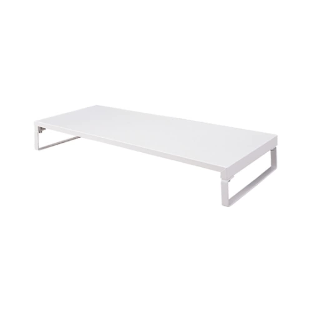 LIHIT LAB Desktop Stand, 9.8 x 23.2 x 3.1 inches, White (A7332-0)