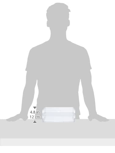 Muji Acrylic Stackable 2-Drawer Storage Case, Large, 25.5cm Width x 17cm Depth x 9.5cm Height