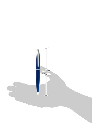Cross ATX Translucent Blue Lacquer Ballpoint Pen, Medium Point, Black Ink