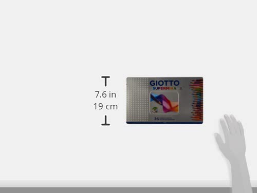 Giotto SUPERMINA – Metal Case with Colouring Pencils, with Extra Large lead, 3.8 mm Diameter Metal