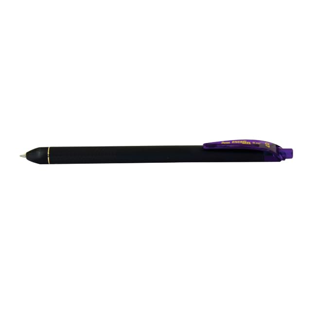 Pentel EnerGel Kuro Liquid Gel Pen, (0.7mm) Medium line, Violet Ink, 12 Pack (BL437R1-V)