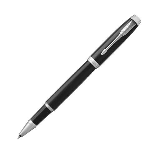 Parker Im Premium Roller Ball Pen, Stick, Fine 0.7 Mm, Black Ink, Black/chrome Barrel