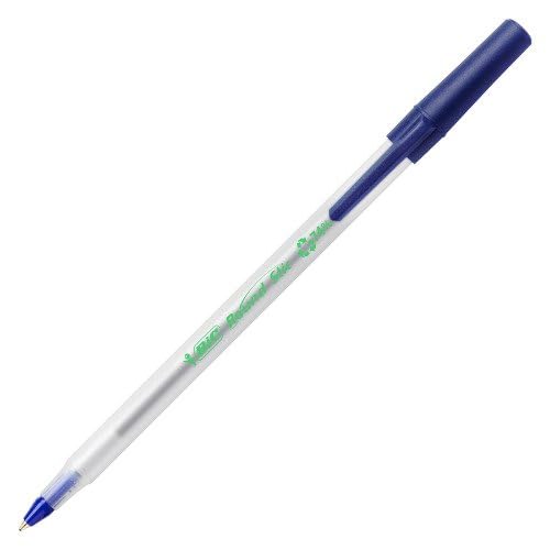 Bic ECOlutions Round Stic Ballpoint Pen in Blue, Line Width 0.4 mm, Pack of 60, Ideal for the