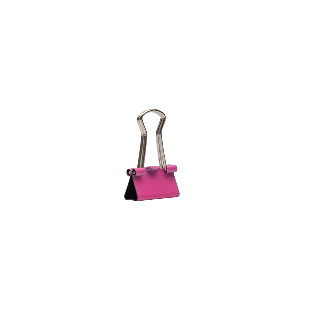 JAM PAPER Colorful Binder Clips - Extra Small - 3/5 Inch (15 mm) - Pink Binderclips - 30/Pack