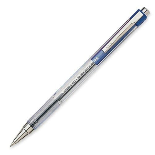 Pilot Retractable Ballpoint roller pens, Black & Blue colors Fine point, 10 Count