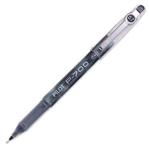 Pilot P-700 Rollerball Stick Gel Pen, Black Ink, Fine Point 10-PACK(38610)