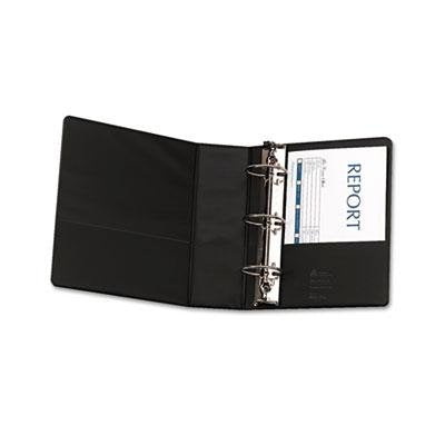 Avery Mini Durable Binder W/Gap Free Round Rings, 5-1/2 X 8-1/2, 2 Capacity, Black