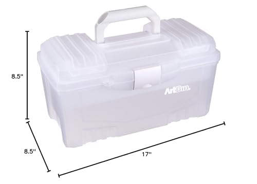 ArtBin 6918AH Twin Top 17 inch Supply Box, Portable Art & Craft Supply Organizer with Handle, [1]