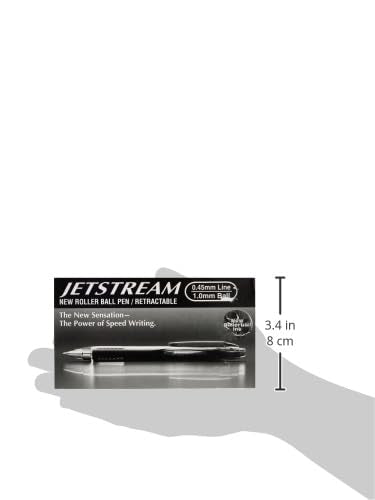 Uni-Ball SXN-210 Jetstream RT Retractable Rollerball Pen Black Ink - Pack of 12