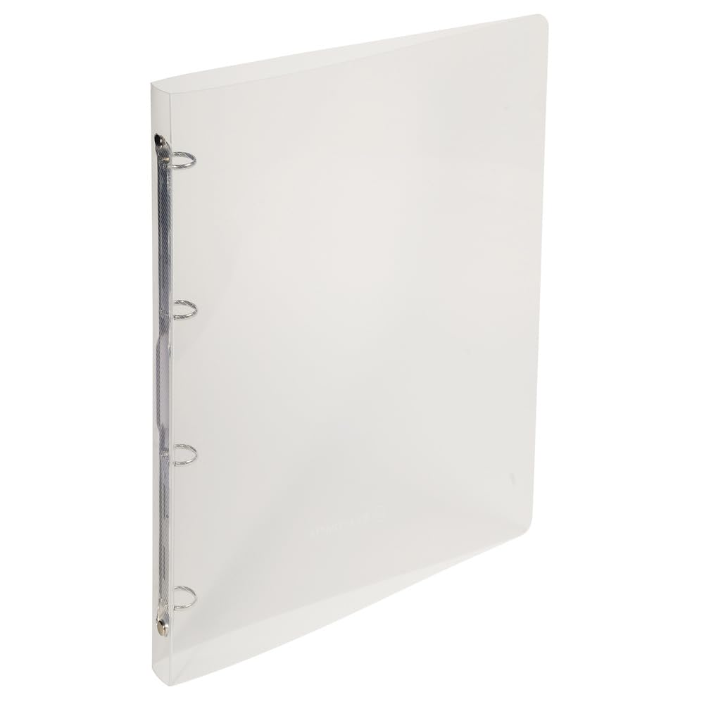 Exacompta PP Crystal Ring Binder, A4, 4 Ring, 15 mm Spine, Assorted Colours, Pack of 30