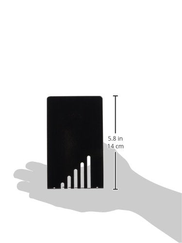 Maul 85 x 140 x 140 mm Narrow Metal Book Ends - Black 3501090