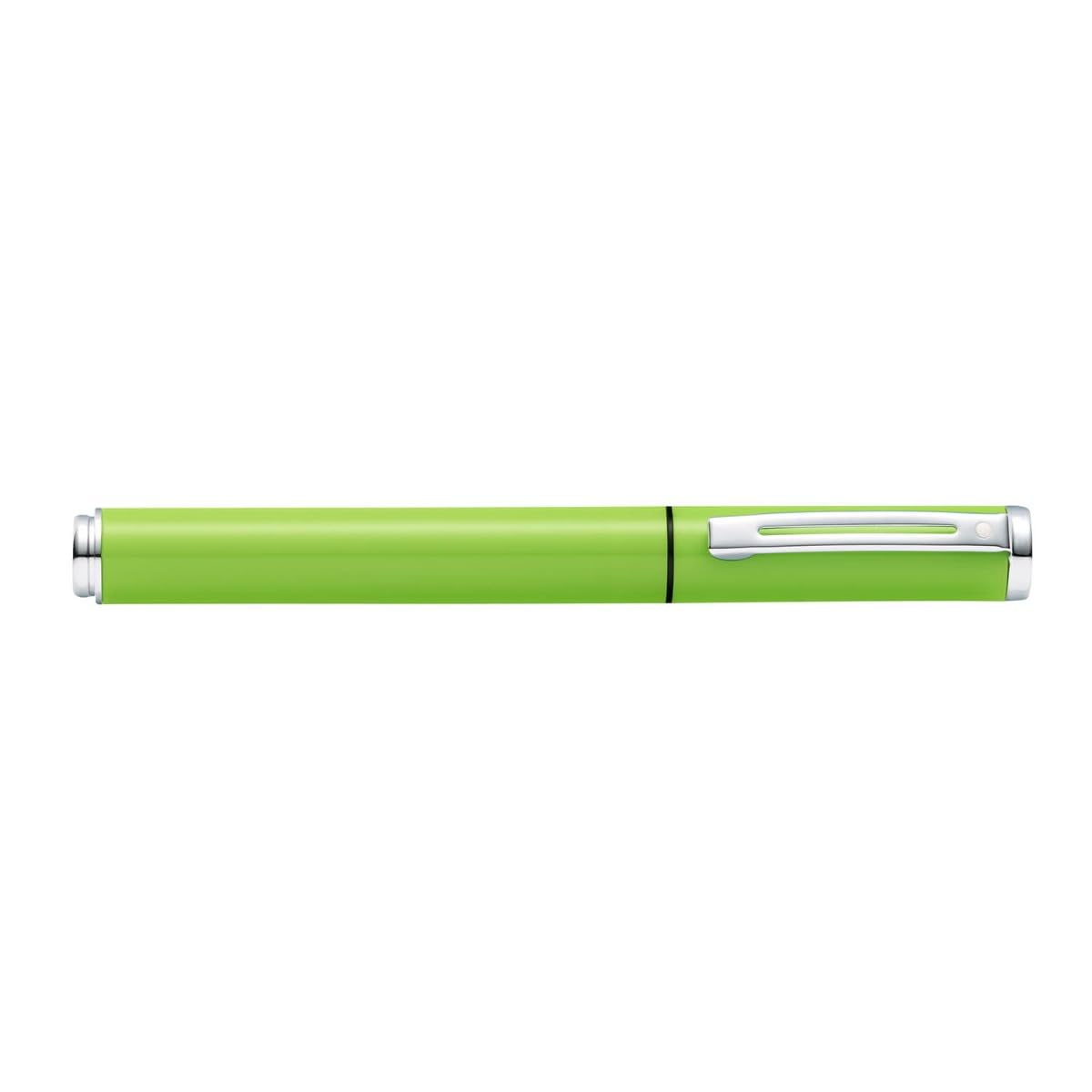 Sheaffer Pop Glossy Lime Green Fountain Pen with Chrome Trim and Medium Nib
