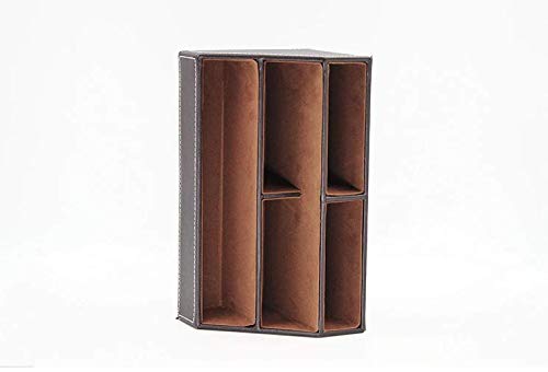 Bargain Crusader Brown PU Leather Remote Controller Holder TV Guide CD DVD Controller Organizer