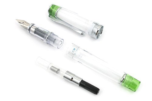 Pilot Prera Iro-Ai Calligraphy-Nib Transparent, Green Body Fountain Pen (FPRN-350R-TLGCM)