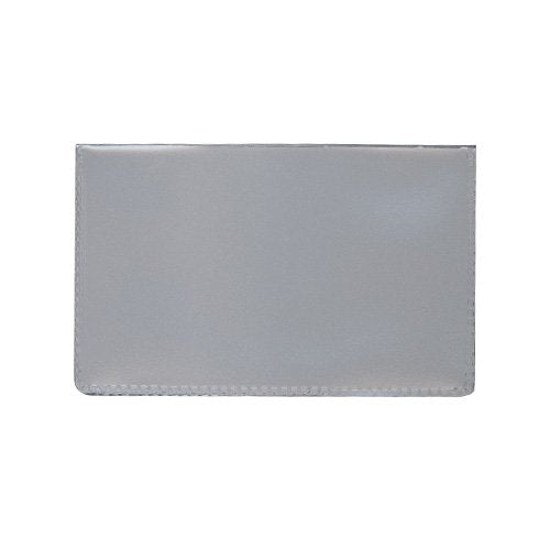 StoreSMART - Metallic Silver Folding Business Card Holders - 10 Pack - Polypropylene Plastic