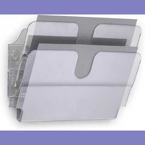 Durable FlexiPlus 2 1709014400 Literature Holder with 2 Compartments A4 Landscape - Transparent