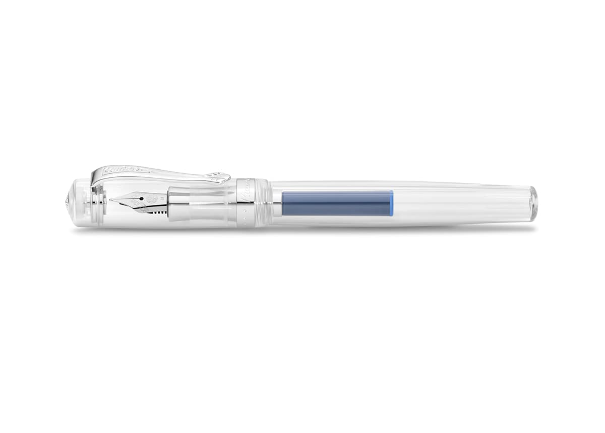 Kaweco STUDENT Transparent Fountain Pen I Premium Acrylic Fountain Pen for Ink Cartridges I