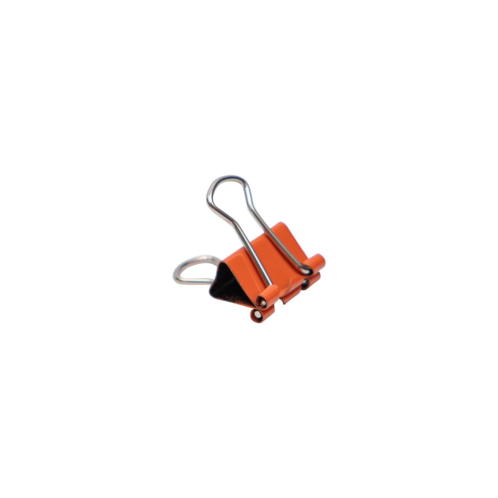 JAM PAPER Colorful Binder Clips - Extra Small - 3/5 Inch (15 mm) - Orange Binderclips - 30/Pack