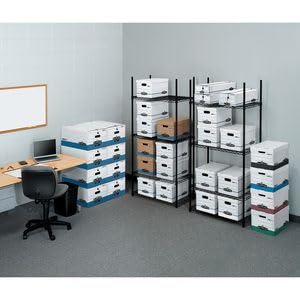 Bankers Box 6-Pack Basic Duty File Storage Boxes with Lids, Letter/Legal, STOR/FILE, (57036-04)
