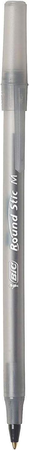 BIC Round Stic Xtra Life Ballpoint Pens, 1mm, Black Ink Pens, 300 Pack