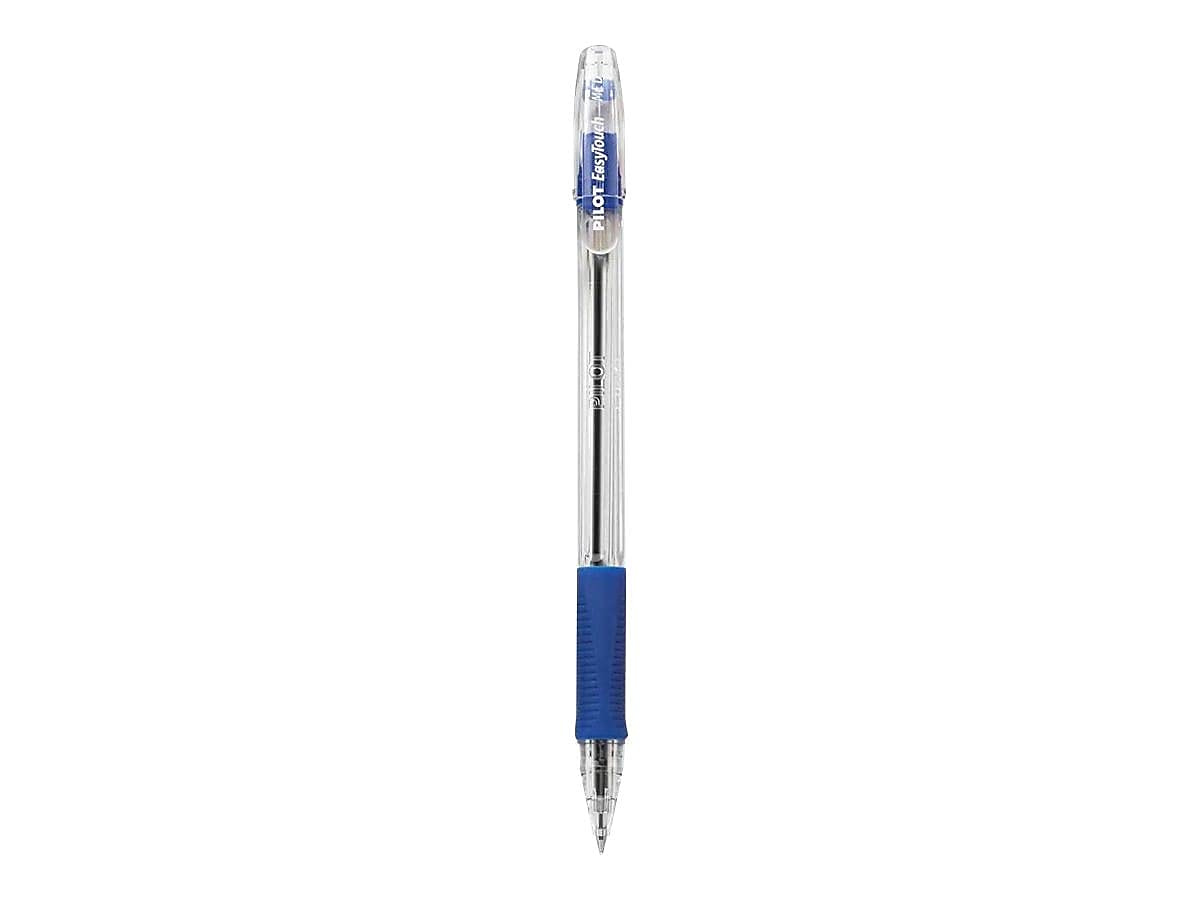 PILOT EasyTouch Ballpoint Stick Pens, Medium Point, Blue Ink, 12-Pack
