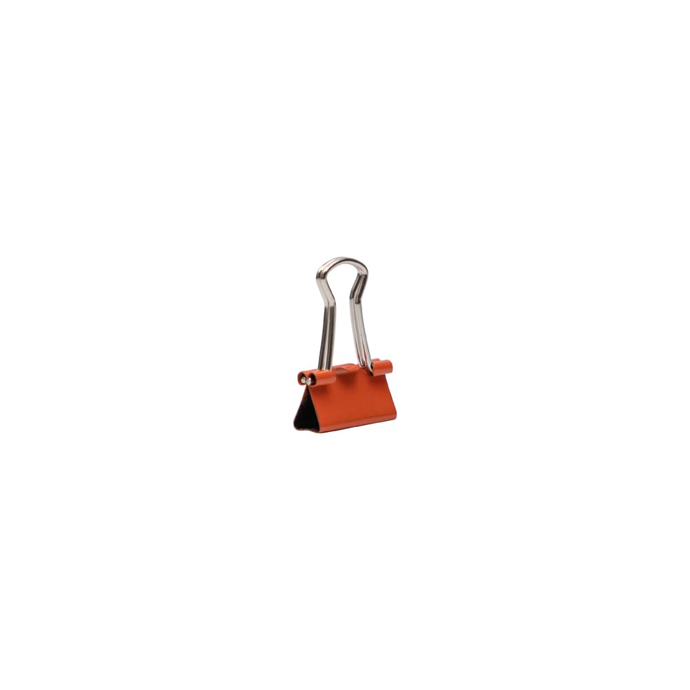 JAM PAPER Colorful Binder Clips - Extra Small - 3/5 Inch (15 mm) - Orange Binderclips - 30/Pack