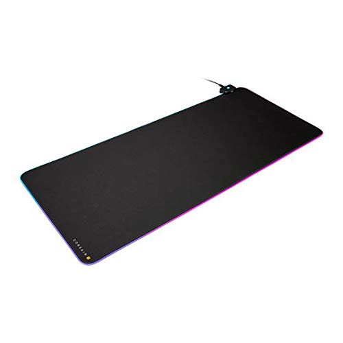 Corsair MM700 RGB Extended Cloth Gaming Mouse Pad - 36.6" x 15.8" - 360° RGB Lighting - Two USB