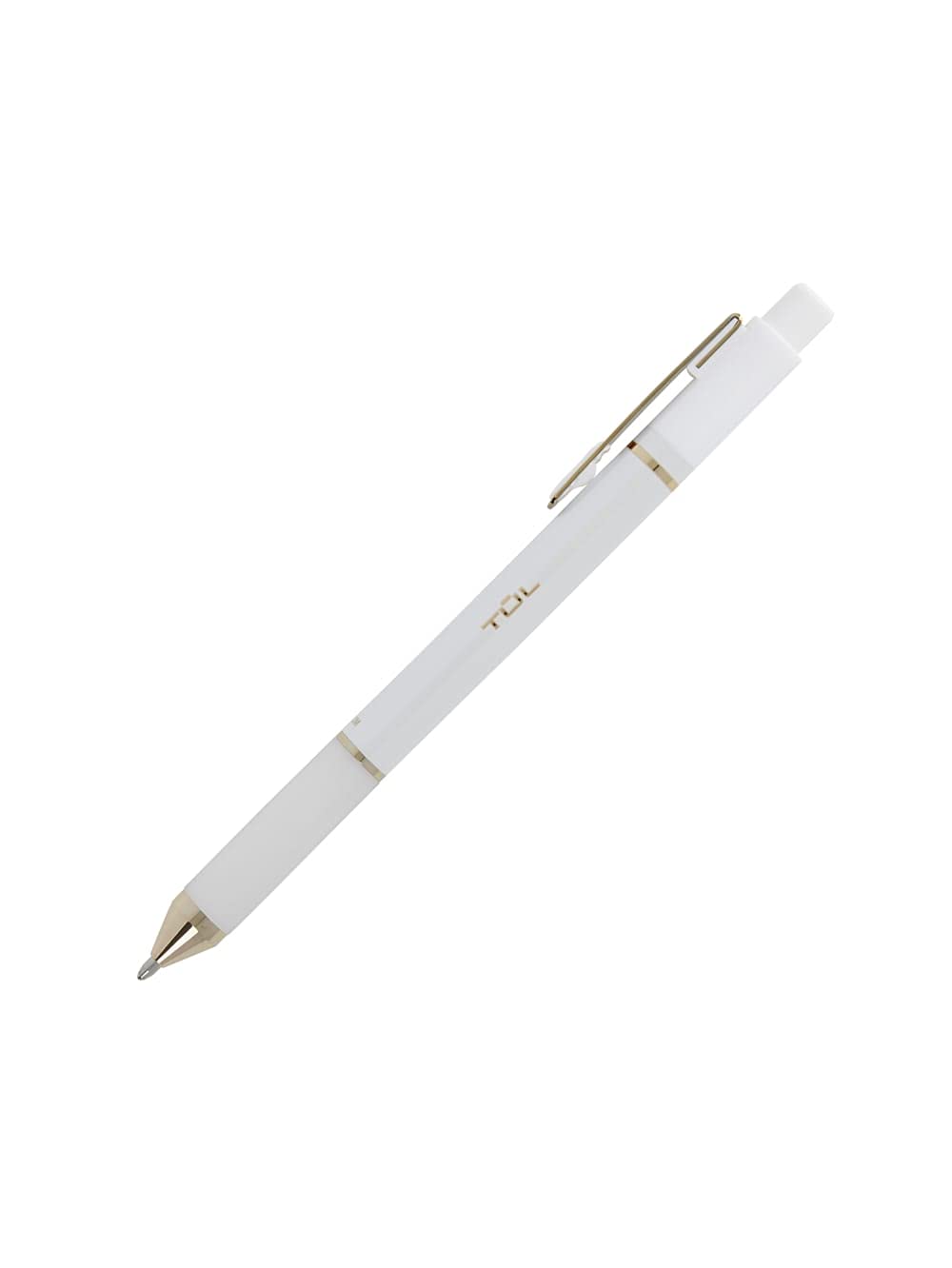 TUL® BP Series Retractable Ballpoint Pens, Bullet Point, 1.0 mm, Pearl White Barrel, Blue Ink, Pack