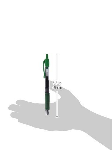 Pilot G207 Retractable Gel Rollerball 0.7 mm Tip (Box of 12) - Green
